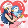Dawn and Piplup