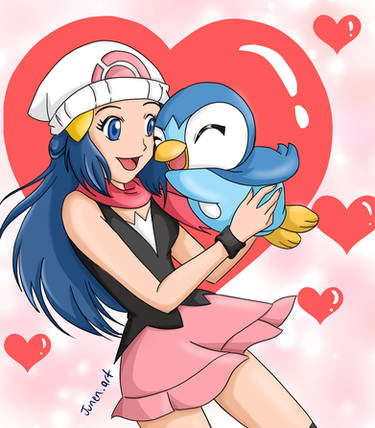 Fictional Reality⭐BIGCARTEL SH0P OPEN on X: Dazzling by the moonlight 🌊⭐  I love Dawn's dress and piplup so much #Pokemon #PokemonJourneys #fanart   / X