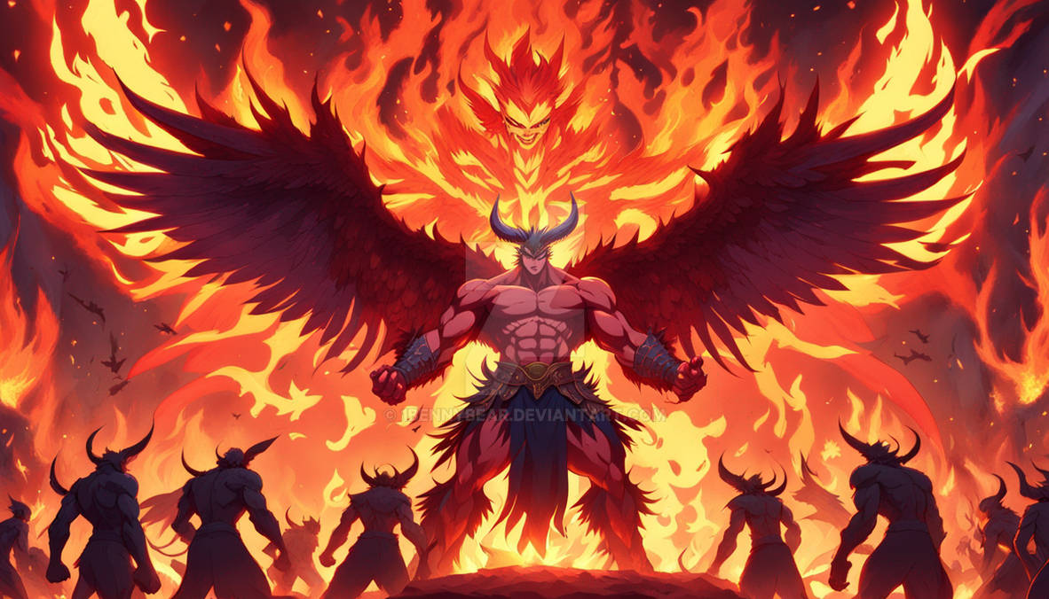 Demon Star Rising A winged demon rising by 1BennyBear on DeviantArt