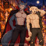 Enjoying a moonlit Halloween