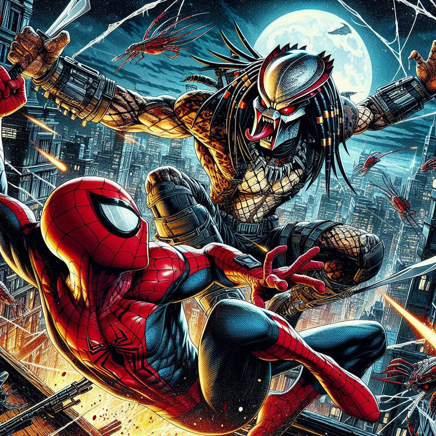 Spider-Man vs Predator 1 by Zaredit on DeviantArt
