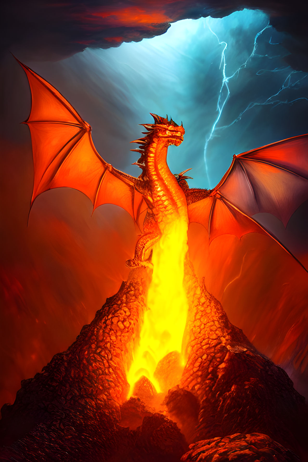 Volcano Exploding Dragon Dragon In A Volcano (2) by MyAiTeam on DeviantArt
