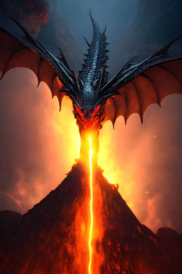 Volcano Exploding Dragon Dragon In A Volcano, Final Boss Fight (2) by MyAiTeam on DeviantArt