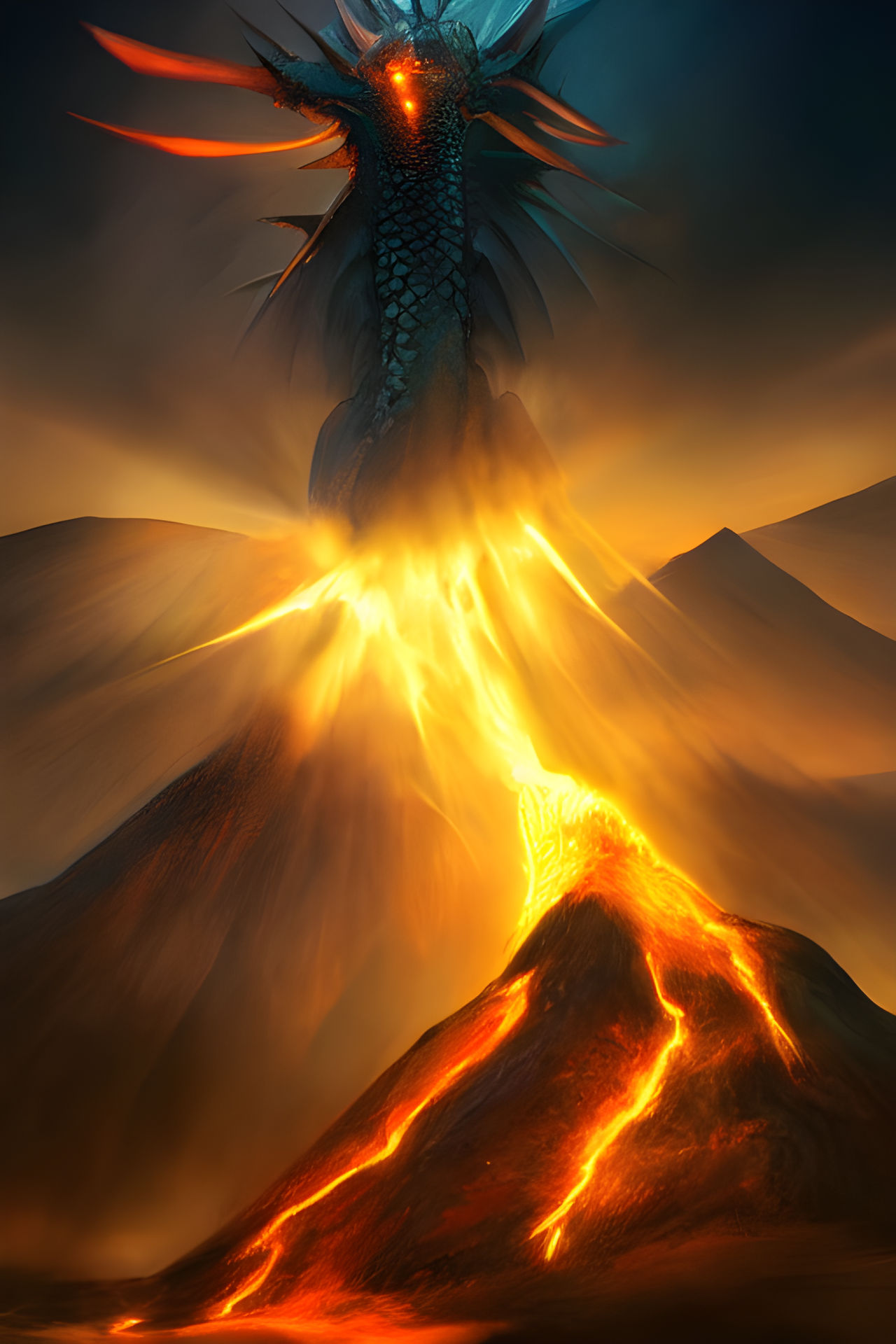Volcano Exploding Dragon Dragon In A Volcano (3) by MyAiTeam on DeviantArt