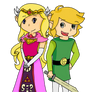 Toon Zelda and Link