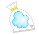 Pixel: Blue Cotton Candy in Bag by KimbuPamu
