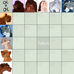 OC x OC lion breeding grid [OPEN]