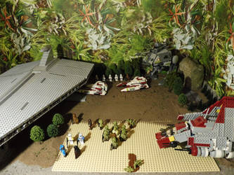 Republic forces are leaving Kashyyyk Moon LEGO by William-Blackbird