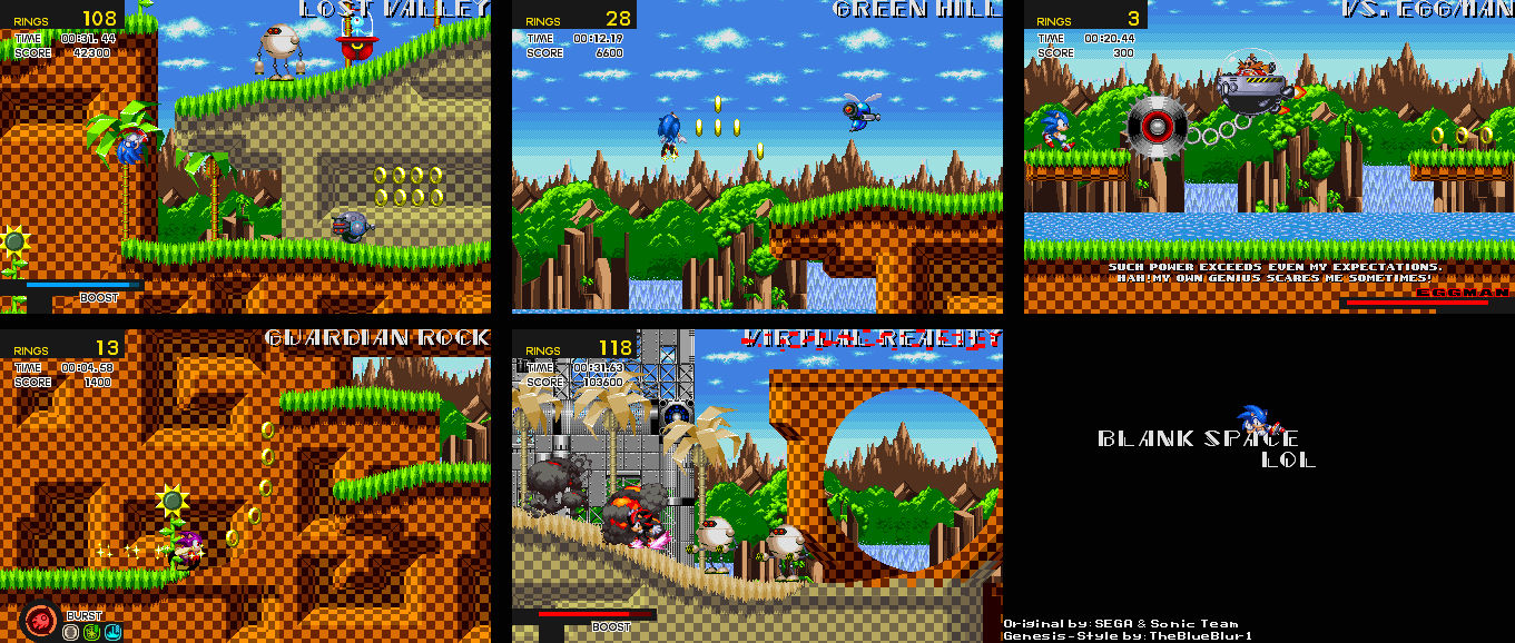 The Spriters Resource - Full Sheet View - Sonic the Hedgehog Genesis - Green  Hill Zone