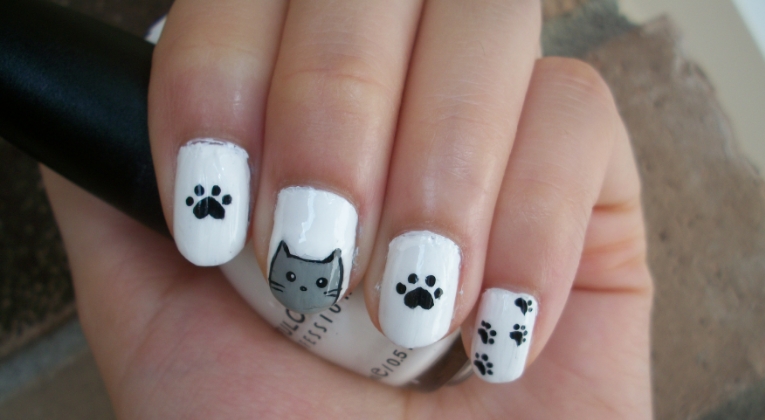 cat designs for nails