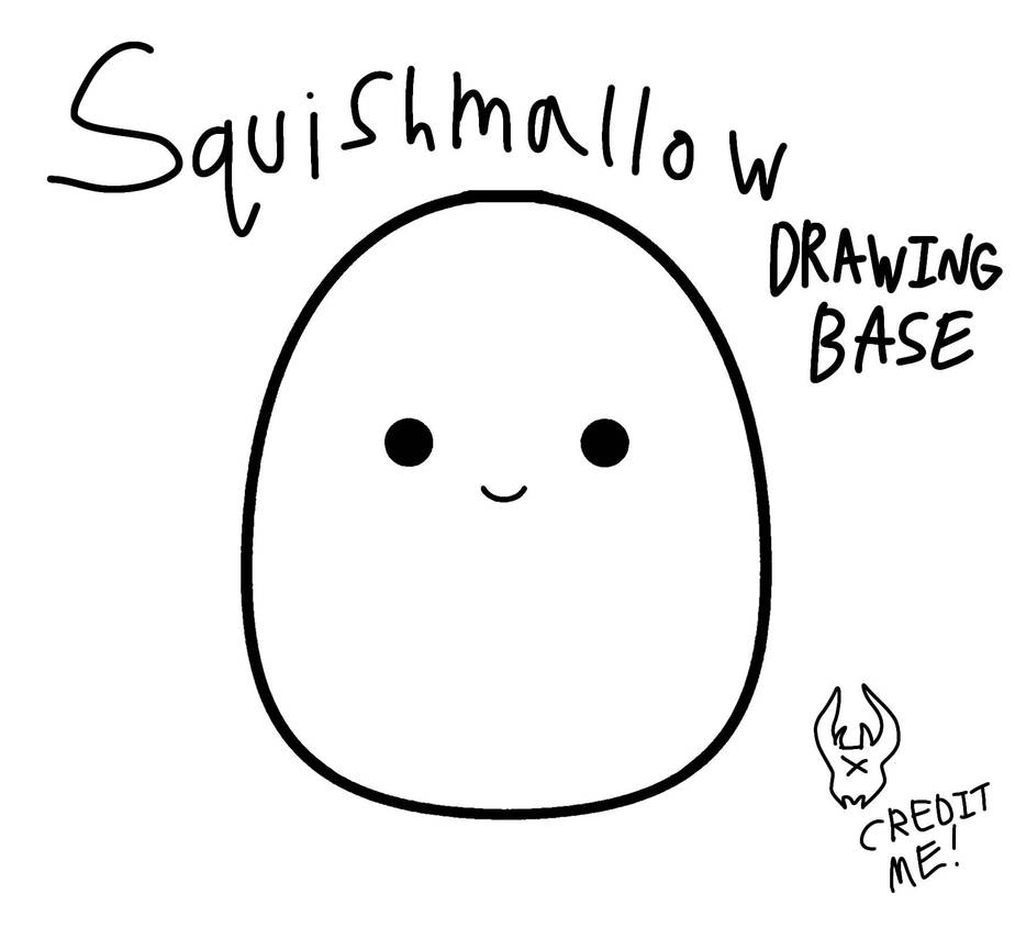 Squishmallow drawing base/template by 1800Dogmeat on DeviantArt