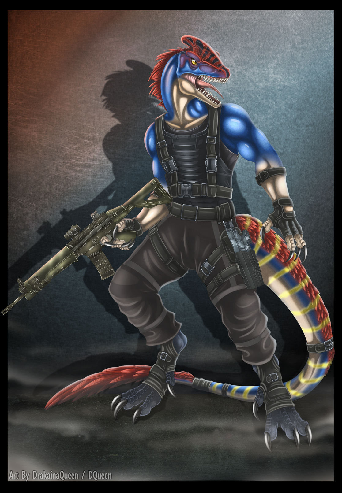 Anthro Guanlong Mercenary