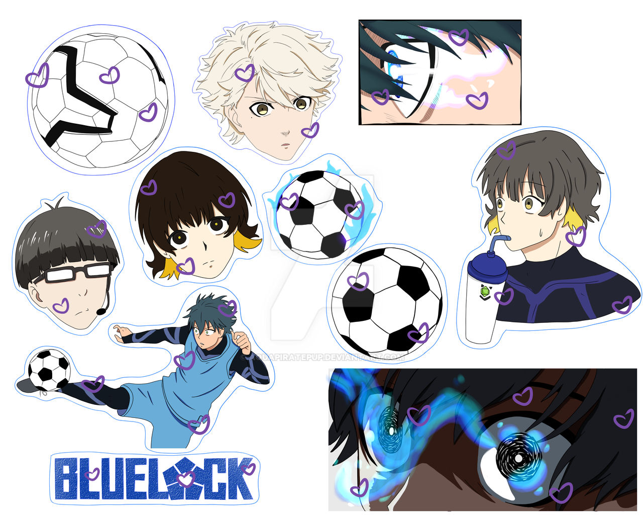 Mini Sticker Blue Lock Blue Lock Stickers! (Watermarked version) by AquaPiratePup on DeviantArt