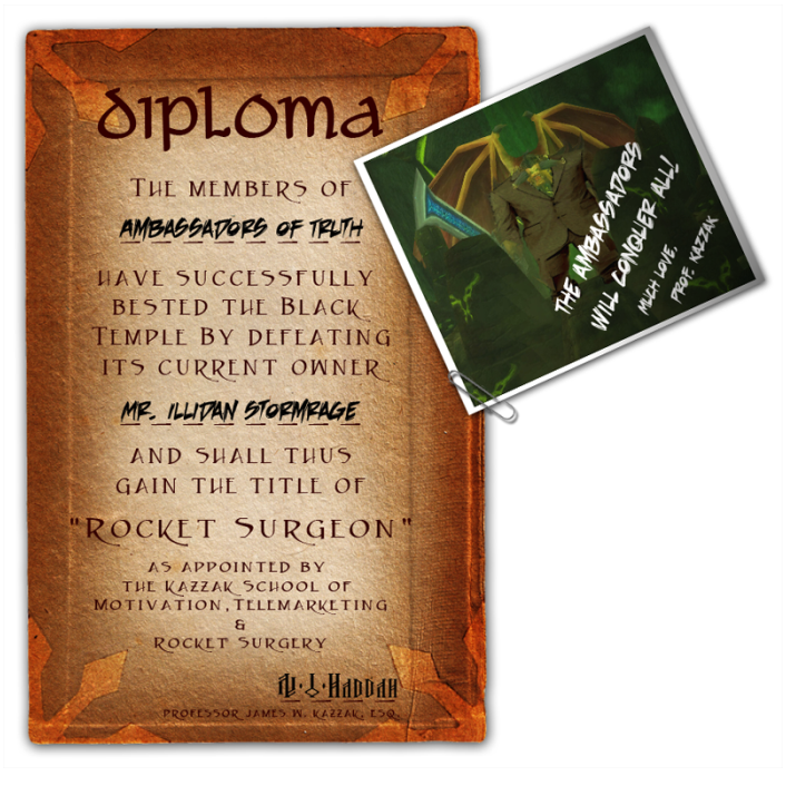 Kazzak's Diploma by chuckflysh