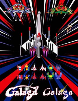 Galaga Themed Bar-top Arcade - Vector Assets