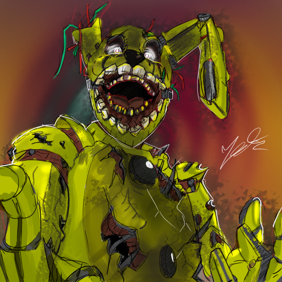 Springtrap Side Profile Springtrap by Giantree19 on DeviantArt