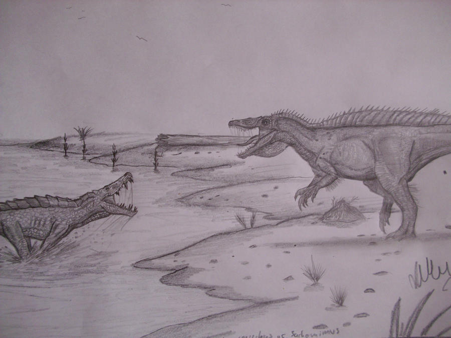 Boar-croc  vs dinosaur-croc