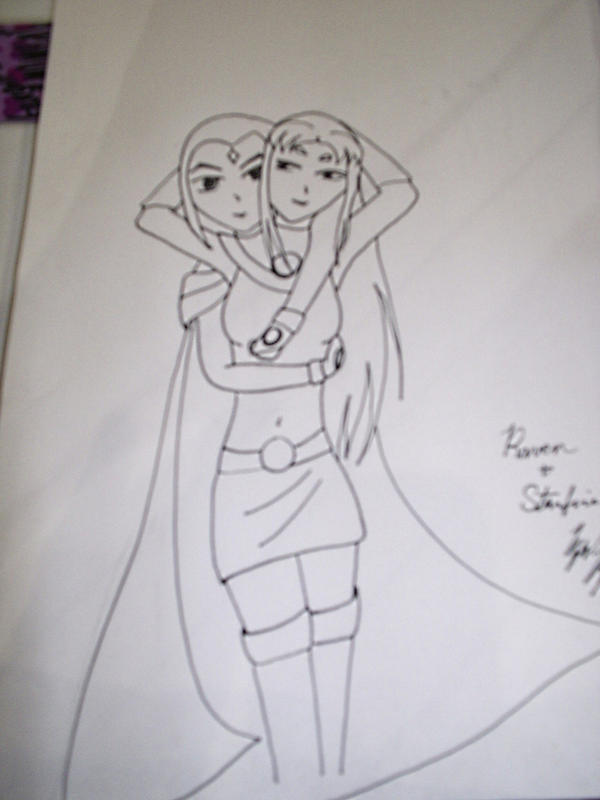 Starfire and Raven by snowtigra on DeviantArt