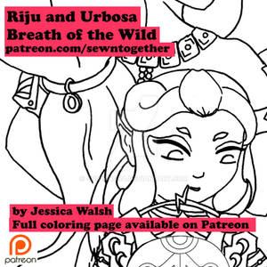 Riju and Urbosa Coloring Page