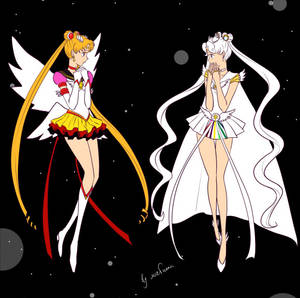 Eternal Sailor Moon and Sailor Cosmos