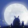 Totoro with Full Moon