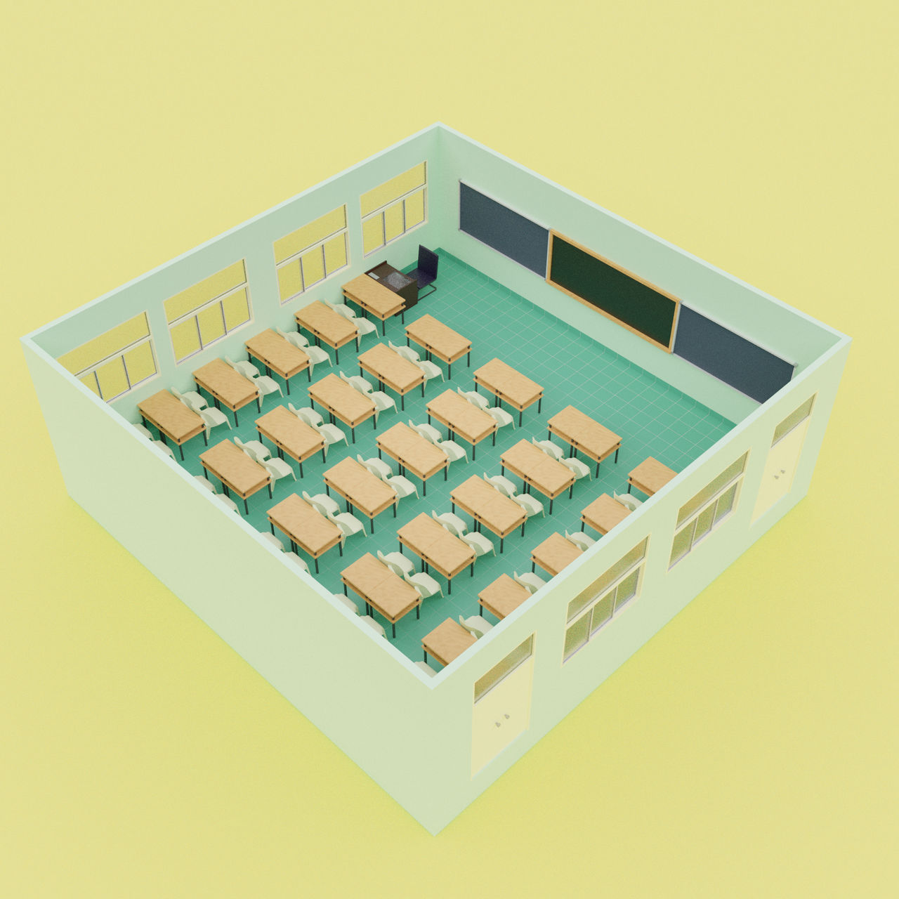 Classroom Model by Bsyong on DeviantArt