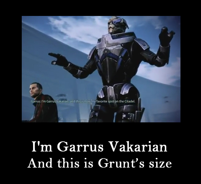 Garrus knows Grunt's size (2)