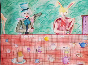 Tea Party with the Mad Hatter and March Hare