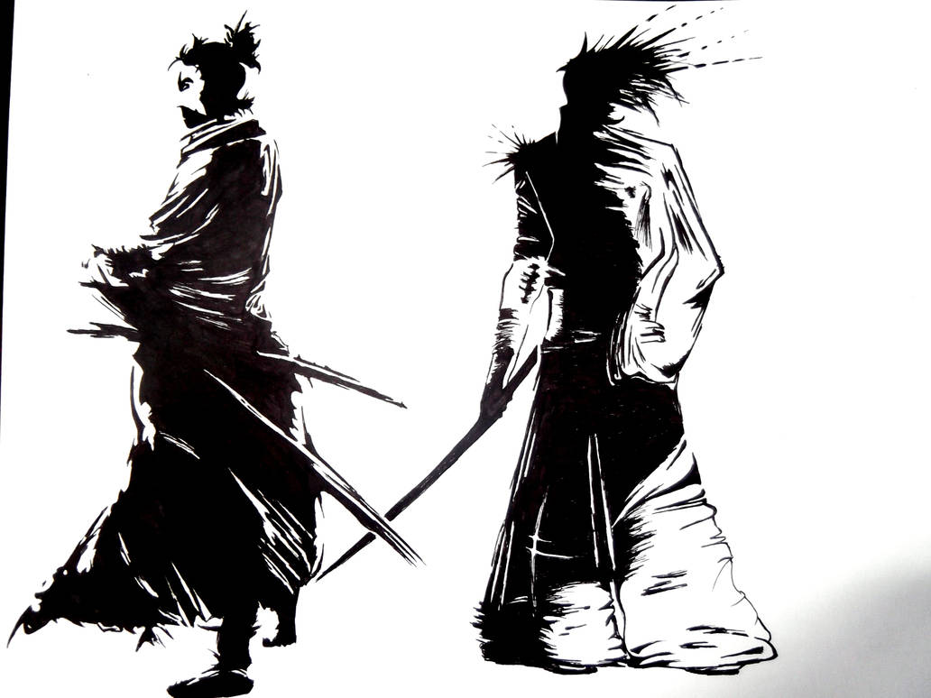 samurai ink drawing by colubusu on DeviantArt