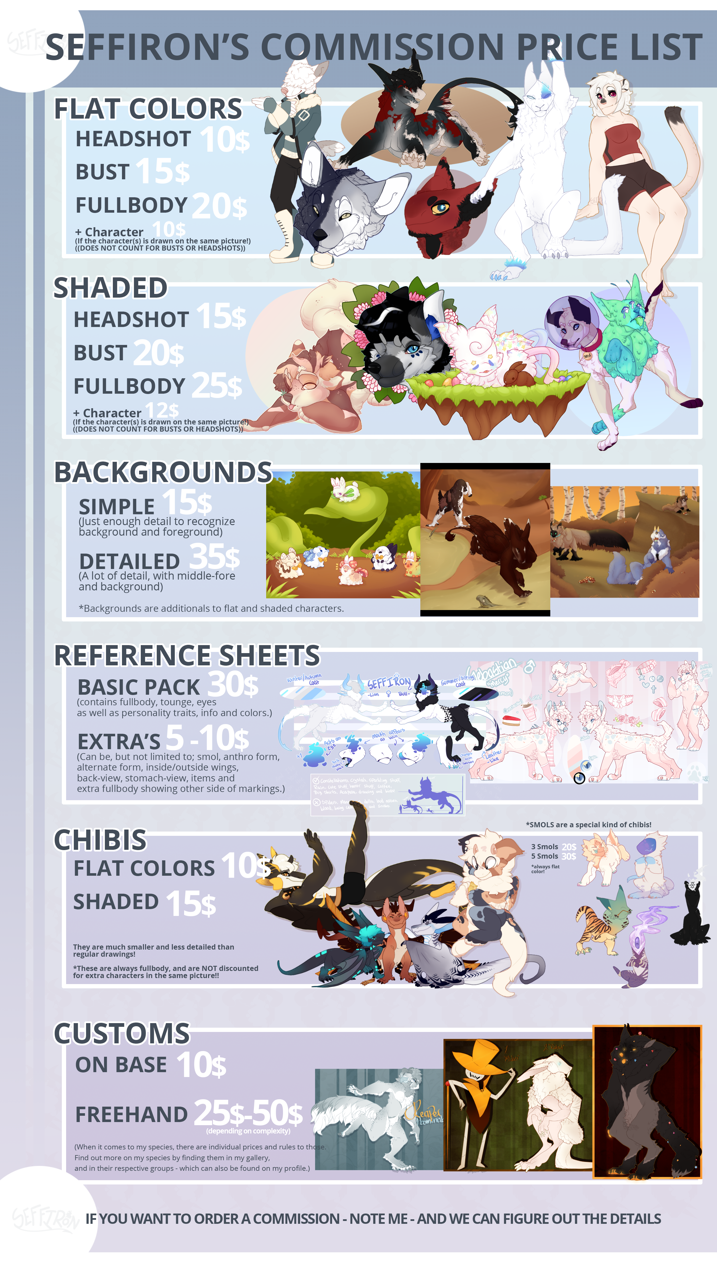 Commission Sheet Prices +OUTDATED+