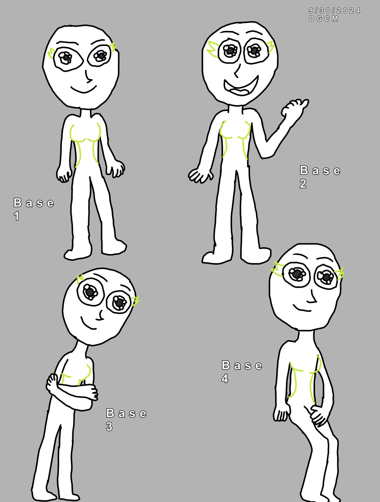 Character Line Up Base Character base poses (Free To Use) by Thepositivefandomgal on DeviantArt