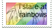 I stare at rainbows (stamp)