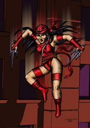 Elektra: Death from above! by Cymoth