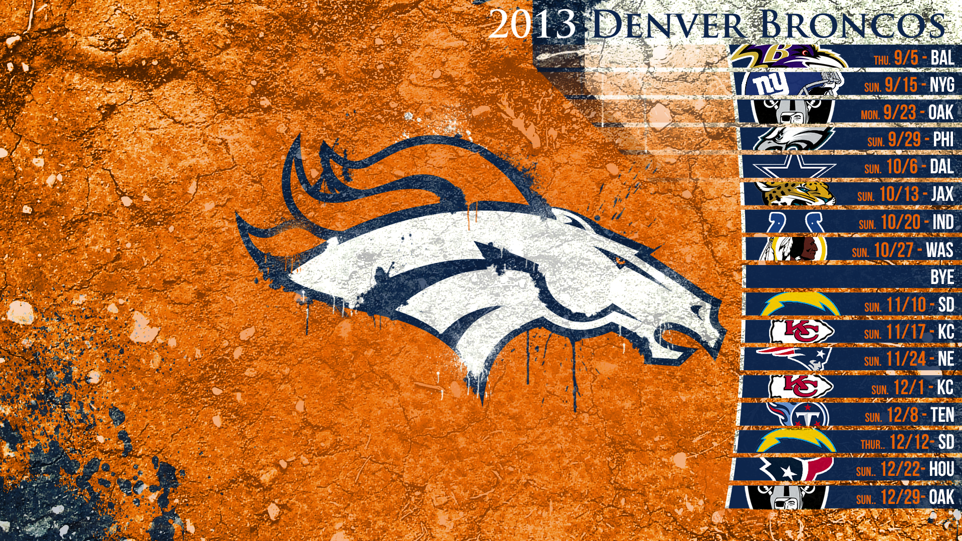 2013 Denver Broncos Schedule