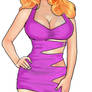 Candi in Purple Dress by Fraylim