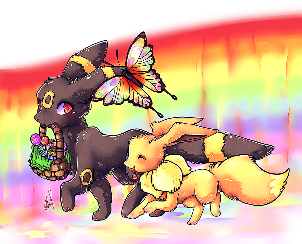 Eevee and umbreon