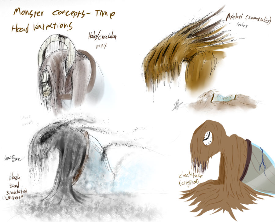Time Monster Drawing Time Monster Variations by IsoRen245 on DeviantArt