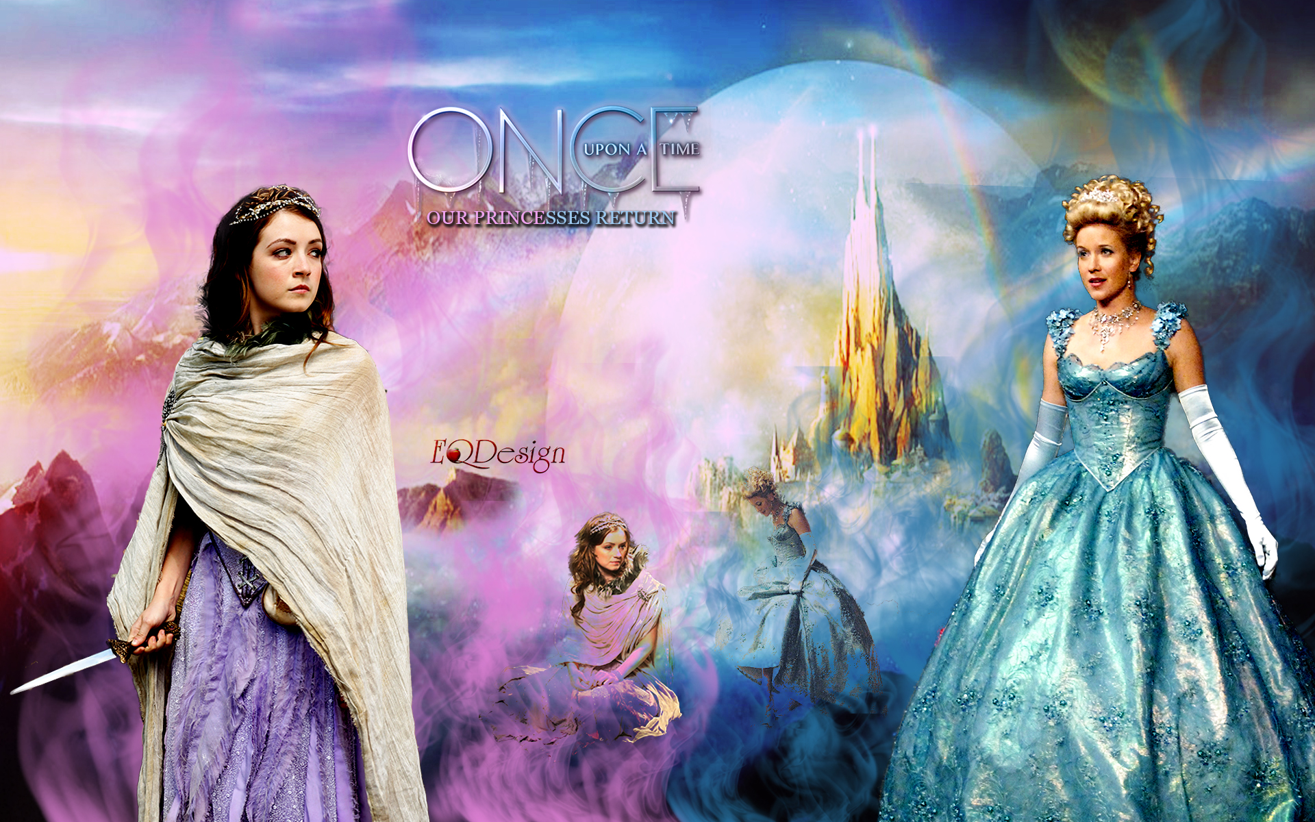 Aurora and Cinderella - Once Upon a Time by eqdesign on DeviantArt