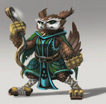 Ovan the Owl Wizard by KahzeArt