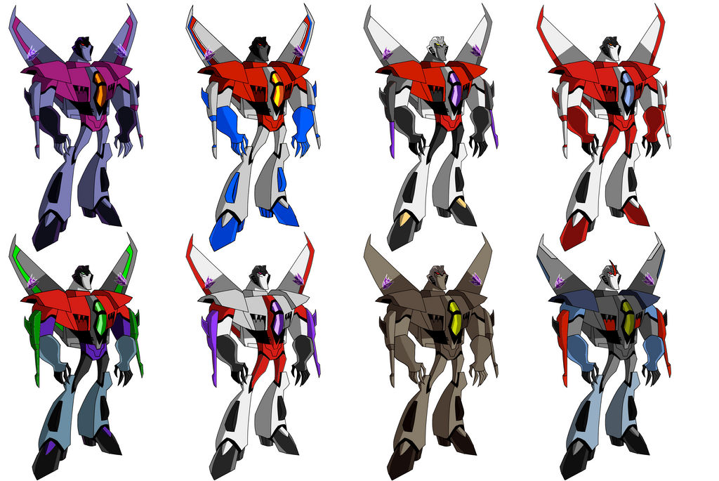 TFA Starscream with Different Color Variations by SP-Goji-Fan on DeviantArt
