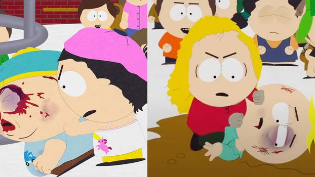 Wendy/Bebe beat the shit out of Cartman/Butters