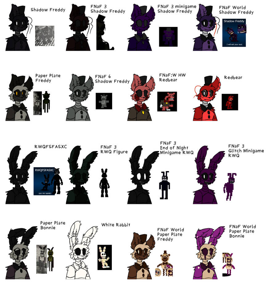 Shadow Rabbit Fnaf (FNaF) Shadow Bears And Bunnies by FuzzbearsPizza on DeviantArt