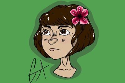 IbisPaint Digital Drawing: Flowers in her Hair