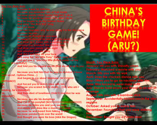 China's Birthday Game!