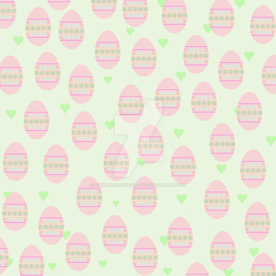 Super Cute Easter Digital Paper by CinnamonCoffeeStudio