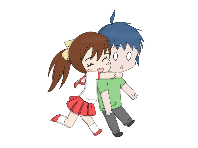 chibi glomp sticker