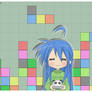 Konata is playing Tetris ^_^