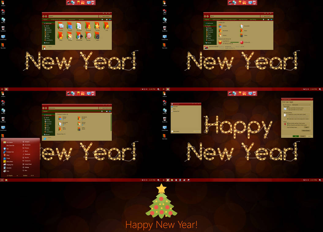 New Year Theme For Windows 10 By Protheme On Deviantart