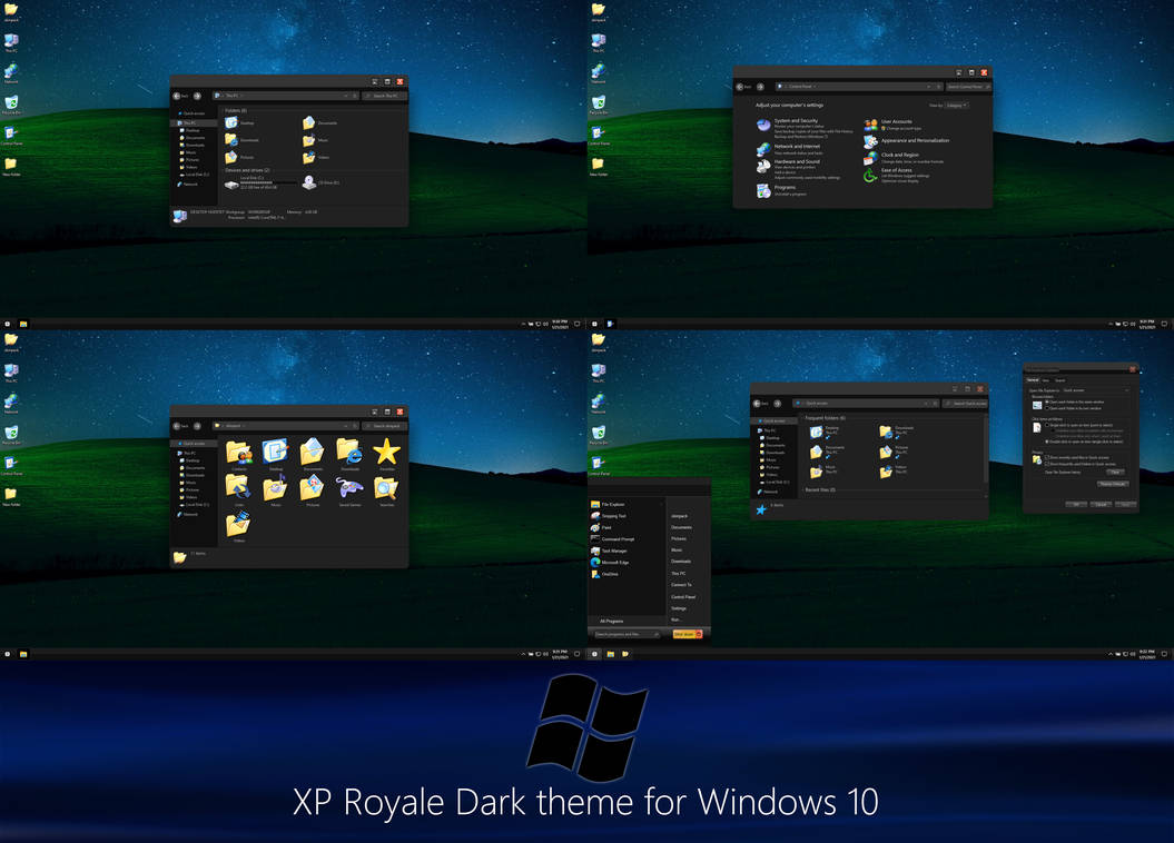 Windows XP Royale Dark Theme for Windows 10 by protheme on DeviantArt