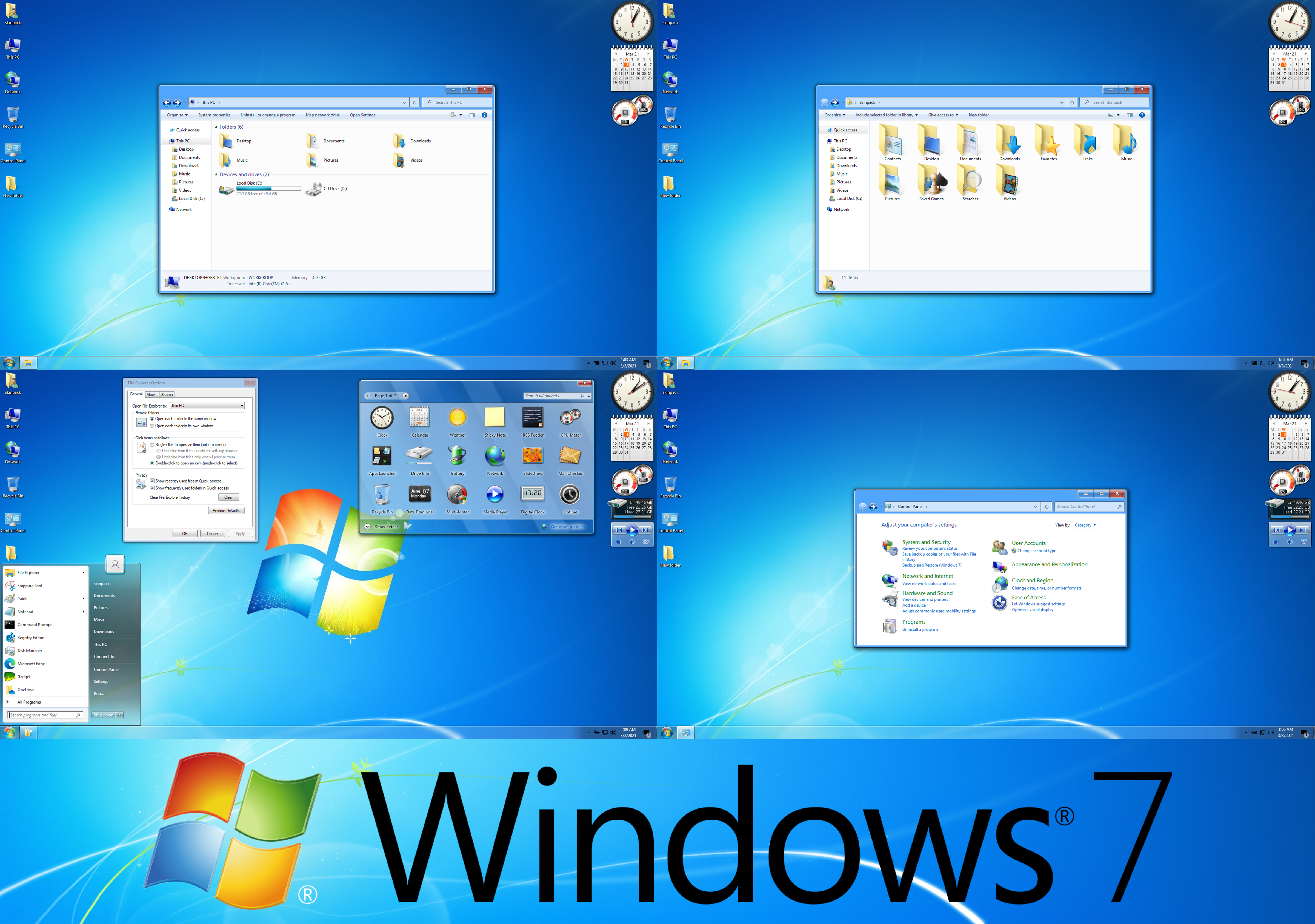 Windows 7 Theme for Windows 10